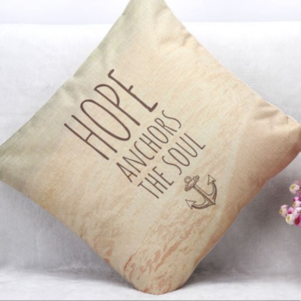 (3) HOPE ANCHORS THE SOUL PILLOW COVERs - Picture 4 of 4